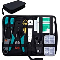 Los mejores  - SGILE Comprobador de Cable de Red RJ45 Network Tool Kits Red Profesional Mantenimiento de la Computadora LAN Cable…
